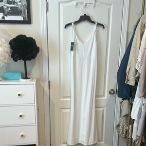 White Sleeveless Maxi Dress